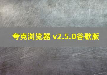 夸克浏览器 v2.5.0谷歌版